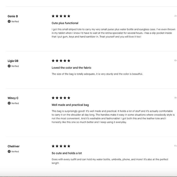 NWT Everlane Organic Cotton Canvas Mini Tote (Purse, Shoulder Bag, Lunch Bag) - Picture 13 of 16